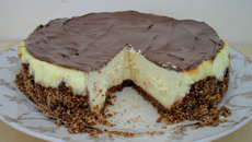 Cheese-cake aux petits Lu et glaçage Nutella