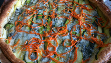 Tarte fine courgette et roquefort