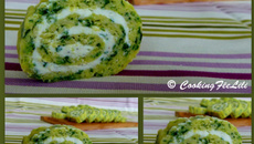 Roulé apéritif épinards et wasabi et fromage de chèvre