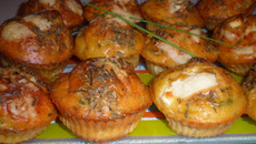 Mini-cake carotte-courgette-mozzarella