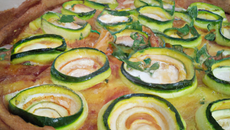 Tarte aux courgettes et fromage de brousse