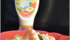 Risotto aux crevettes, brocoli, parmesan à la Mayonnaise