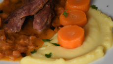 Parmentier de canard à la purée de Carotte