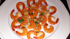 Cari de crevettes et gingembre