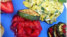 Variations sucrées-salées autour de la Noix de St Jacques, la Courgette et la Fraise