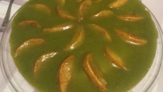 Tarte aux pommes rôties et gelée de kiwi