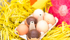 Œufs de Pâques fourrés au chocolat praliné