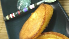 Grosses madeleines au Roquefort, sorbet Vin rouge épicé