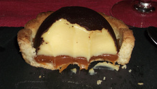 Dôme en tartelette aux deux chocolats