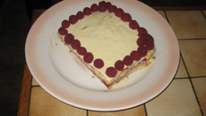 Tiramisu sans gluten aux framboises