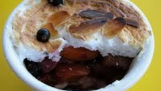 Gratin de nectarines au cassis