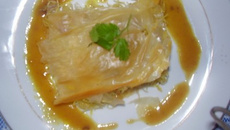 Cheveux d'ange au poulet de curry