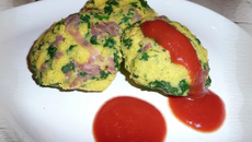 Palet de polenta au jambon cru