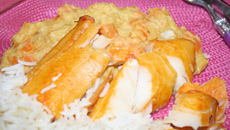 Duo épicé carottes & lentilles corail, haddock, sauce balsamique