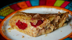 Galette comme une pastilla fragipane citronnée aux framboises