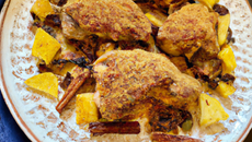 Chapon aux pain d'épices façon crumble