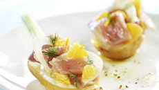 Tapas de thon et fenouil aux suprêmes d'orange