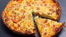 Tarte à l'italienne au jambon de Parme et basilic