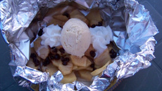 Duo pomme-poire en papillote