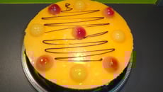 Entremet fruité : mangues, framboises et passion