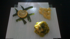 Tagliatelles de courgette au curcuma