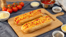 Hot dog gratinés