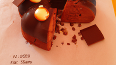 Gâteau au chocolat bicouche et pralin