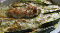Gratin de courgettes au poulet à la provençale