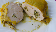 Poulet en croûte de moutarde