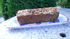 Cake aux framboises nappé d'amandes