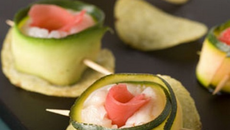 Chips litchi et gingembre enrobées de courgette tendre