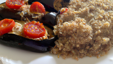 Pâtes quinoa aux aubergines et aux tomates