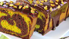 Cake marbré chocolat & pistache