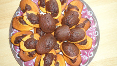 Madeleine marbrée vanille chocolat !