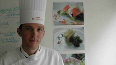 Filet de canette rôti aux épices douces courgette croquante et tajine de poire