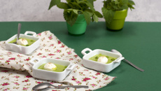 Crème de petits pois au Wasabi