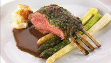 Côtes d'agneau aux asperges