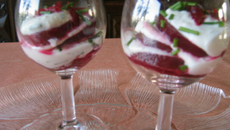 Mille feuilles de betteraves au fromage frais