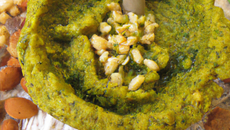 Pesto exotique : coriandre, graines de courge et noix de macadamia