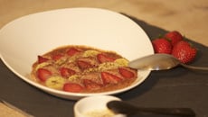 Gratin fraises-bananes au chocolat
