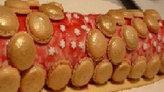 Bûche mangue épicée -coco-framboise