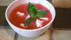 Soupe de fraises pastèque