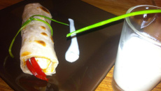 Wraps de poulet au Roquefort papillon