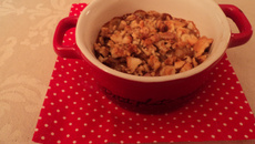 Crumble d'endives roquefort et lardons