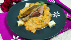 Risotto de gratounade de canard confit