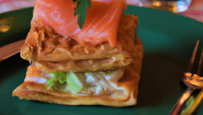 Millefeuille de saumon au cantal jeune