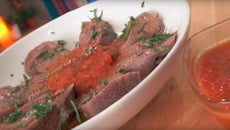 Langue de bœuf, sauce piquante