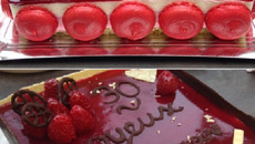 Entremet chocolat blanc - framboise