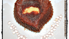 Cœur fondant au chocolat blanc