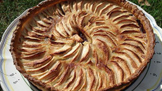 Tarte aux pommes et au chocolat